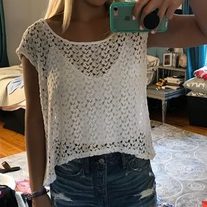 White Floral Top